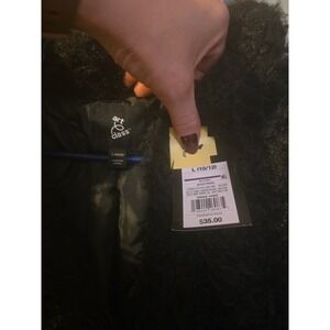 Art Class Girls Black Faux Fur Teddy Coat Jacket Size L 10 12